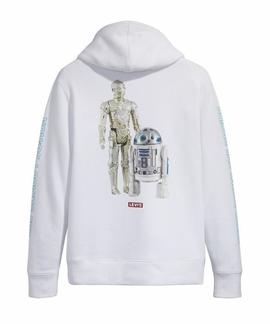 SUDADERA LEVIS STAR WARS ANDROIDS BLANCA