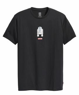 CAMISETA LEVIS STAR WARS R2-D2 NEGRA