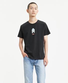 CAMISETA LEVIS STAR WARS R2-D2 NEGRA