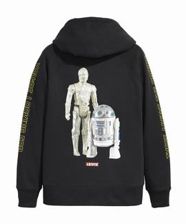 SUDADERA LEVIS STAR WARS ANDROIDS NEGRA