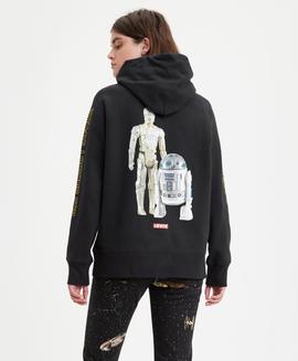SUDADERA LEVIS STAR WARS ANDROIDS NEGRA