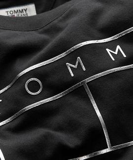 TJW OUTLINE FLAG TEE TOMMY BLACK