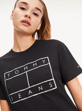 TJW OUTLINE FLAG TEE TOMMY BLACK