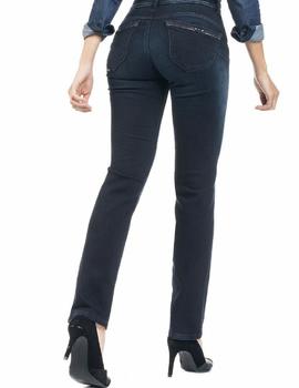PANTALÓN VAQUERO SECRET SLIM HIGH RISE PUSH IN BLONDA NEGRA