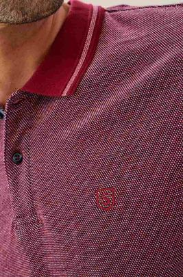 POLO JASPEADO GRANATE