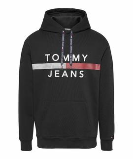 TJM REFLECTIVE FLAG HOODIE TOMMY BLACK
