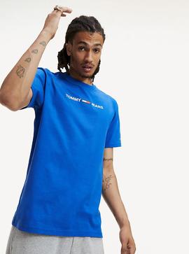 TJM STRAIGHT SMALL LOGO TEE SURF THE WEB