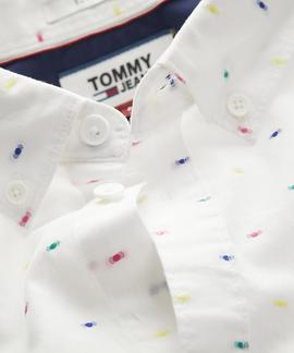 TJW COLORED DOBBY POPLIN SHIRT WHITE / MULTI