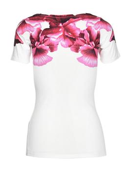 SS VN FLOWER TEE TRUE WHITE / PINK