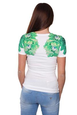 SS VN FLOWER TEE TRUE WHITE / GREEN