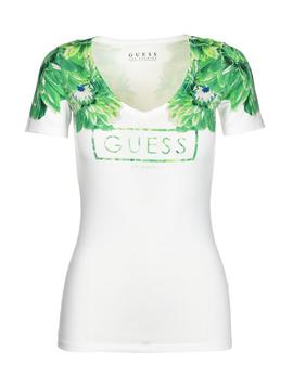 SS VN FLOWER TEE TRUE WHITE / GREEN