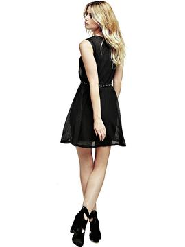 PERFORATED DRESS JET BLACK