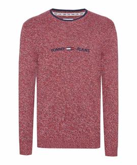 TJM MELANGE SWEATER RACING RED