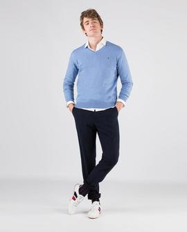 JERSEY PICO CON CODERAS ALGODON CASHMERE BLUE TEAL