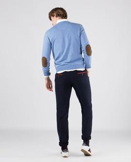 JERSEY PICO CON CODERAS ALGODON CASHMERE BLUE TEAL