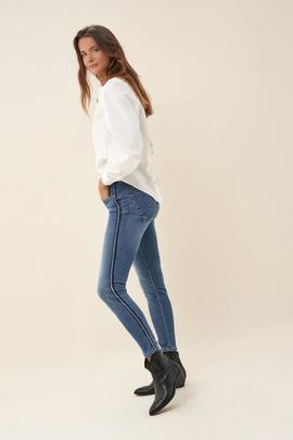 SECRET CAPRI SKINNY FIT HIGH RISE CON BANDA LATERAL