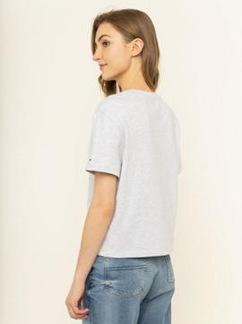 TJW OUTLINE FLAG TEE PALE GREY HEATHER