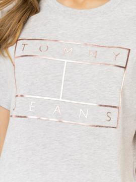 TJW OUTLINE FLAG TEE PALE GREY HEATHER