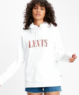 GRAPHIC SPORT HOODIE TALL SERIF T3 GLITTER WHITE