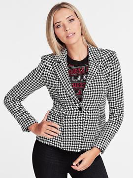 YARAM BLAZER PIED DE POUL BLACK - WHITE