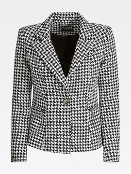 YARAM BLAZER PIED DE POUL BLACK - WHITE