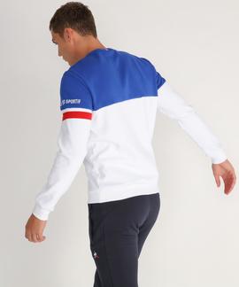 TRI CREW SWEAT Nº1 M OPTICAL WHITE / COBALT