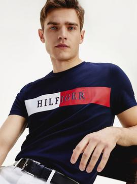 BLOCK STRIPE HILFIGER TEE DESERT SKY