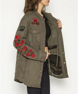 SURCHEMISE MILITAIRE BRODEE ET BADG ARMY KHAKI