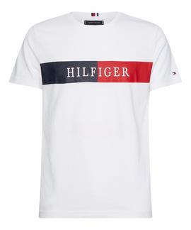 BLOCK STRIPE HILFIGER TEE WHITE