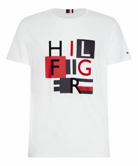 HILFIGER SQUARES TEE WHITE