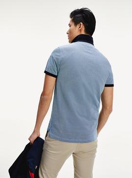 STRUCTURED SLIM POLO BLUE INK