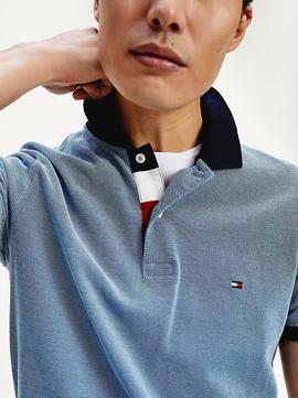 STRUCTURED SLIM POLO BLUE INK