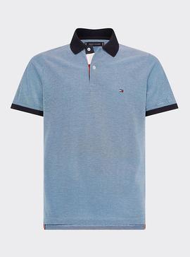 STRUCTURED SLIM POLO BLUE INK