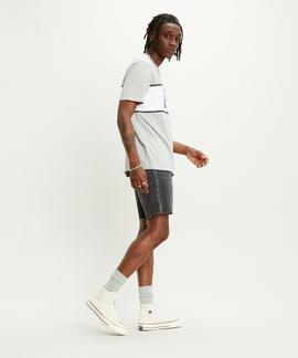 AUTHENTIC COLORBLOCK TEE M.HEATHER GREY / FORGED
