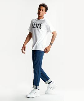 LEVI'S® RELAXED GRAPHIC TEE 90S SERIF LOGO WHITE