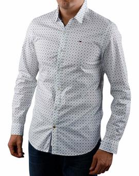 BASIC STRETCH PRINT SHIRT CLASSIC WHITE