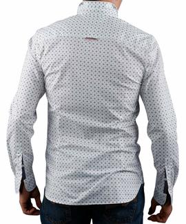 BASIC STRETCH PRINT SHIRT CLASSIC WHITE