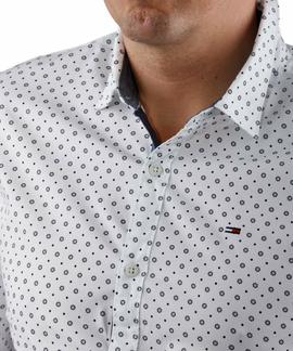 BASIC STRETCH PRINT SHIRT CLASSIC WHITE