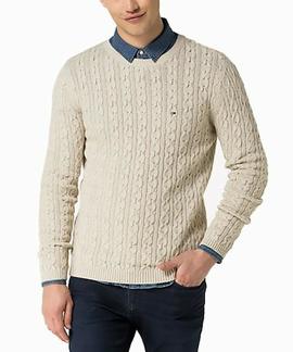 THDM BASIC CN SWEATER OATMEAL