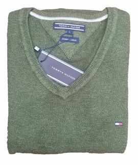 MOULINE COTTON STRUCTURE V-NK GREEN