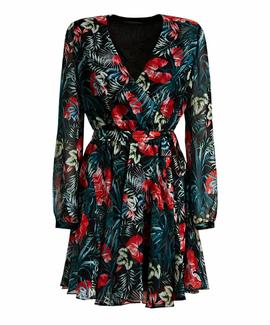 EULALIA DRESS SMALL DARK TROPIC BLACK