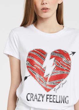 CAMISETA CORAZON OVERSIZE FIT BLANCA