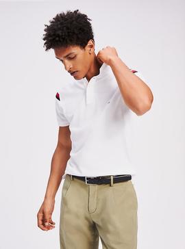 SHOULDER GS INSERT SLIM POLO WHITE