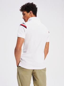 SHOULDER GS INSERT SLIM POLO WHITE