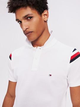 SHOULDER GS INSERT SLIM POLO WHITE