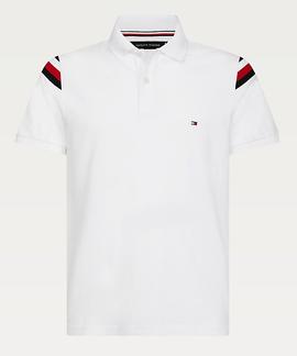 SHOULDER GS INSERT SLIM POLO WHITE