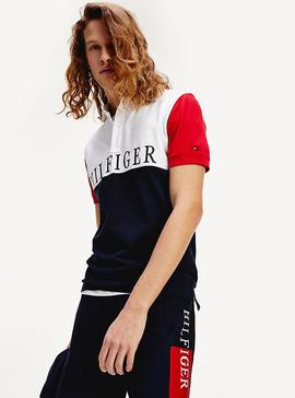 HILFIGER COLORBLOCK REGULAR POLO DESERT SKY