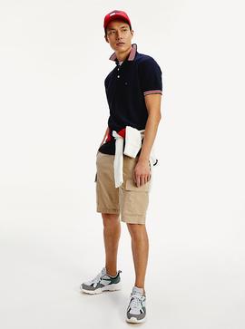 CONTRAST TIPPED COLLAR REGULAR POLO DESERT SKY