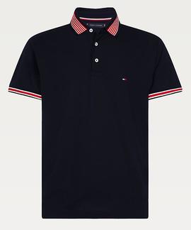 CONTRAST TIPPED COLLAR REGULAR POLO DESERT SKY