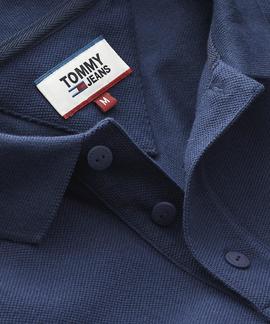 TJM TOMMY BADGE POLO BLACK IRIS